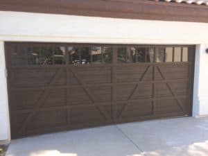 Clopay garage door with glass windows